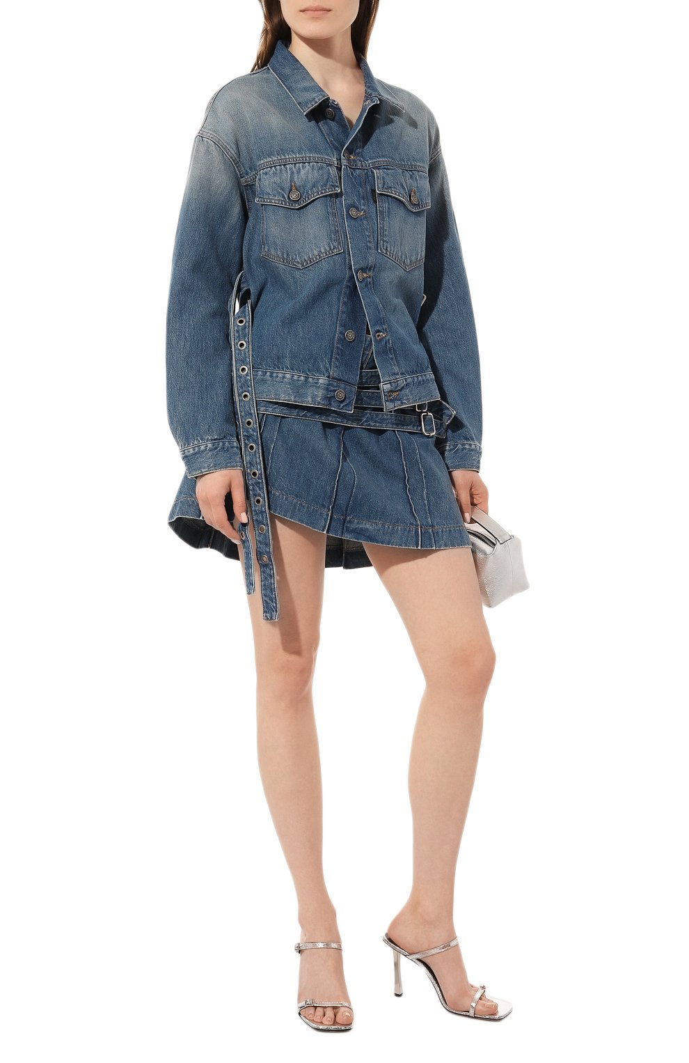 Джинсовая юбка HAIKURE голубого цвета по цене 20700 руб., арт. HEW08059DF095L0740, фото 2 Джинсовая юбка HAIKURE, арт. HEW08059DF095L0740, фото 2