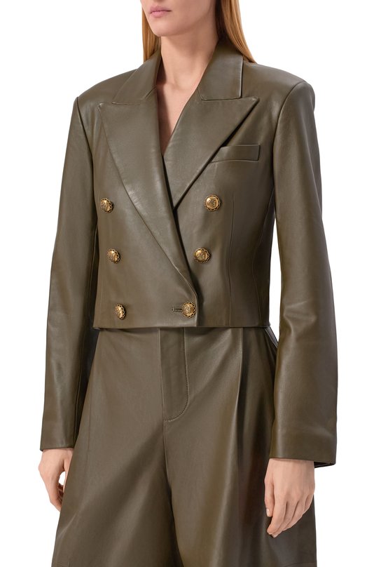 Кожаная куртка Zimmermann 5618JF251 Хаки  5618JF251 Фото 3