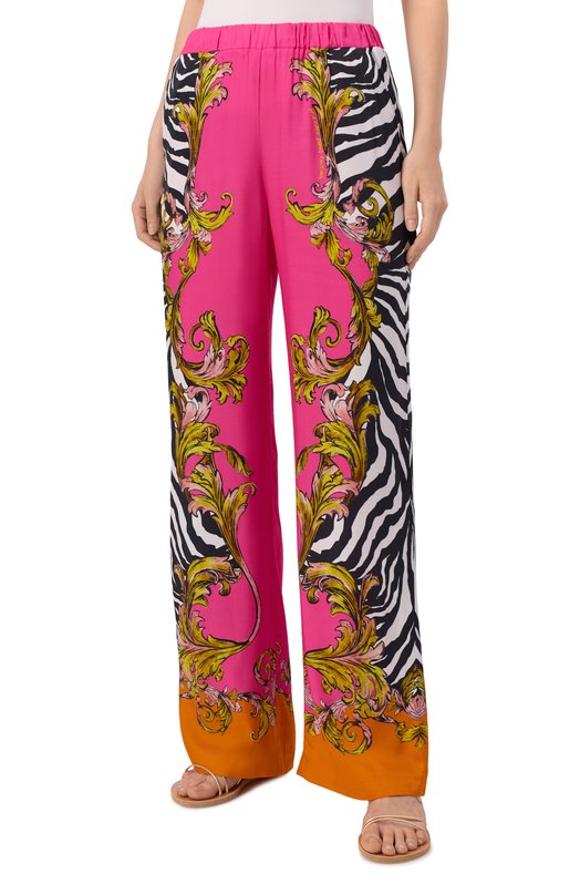 Брюки из вискозы Versace Jeans Couture 78HAA1P2/NS653 Розовый  78HAA1P2/NS653 Фото 3
