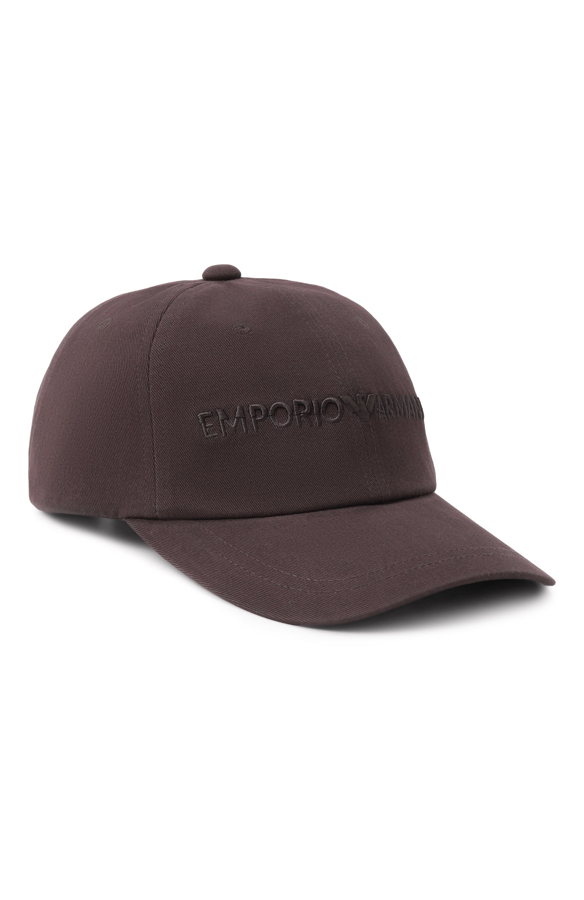 Хлопковая бейсболка EMPORIO ARMANI темно-серого цвета по цене 12200 руб., арт. EM001319/AF14032, фото 1 Хлопковая бейсболка EMPORIO ARMANI, арт. EM001319/AF14032, фото 1