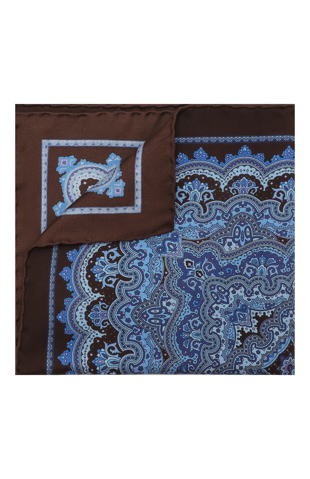 Шелковый платок STEFANO RICCI коричневого цвета по цене 23500 руб., арт. FZSR5/95016, фото 1 Шелковый платок STEFANO RICCI, арт. FZSR5/95016, фото 1