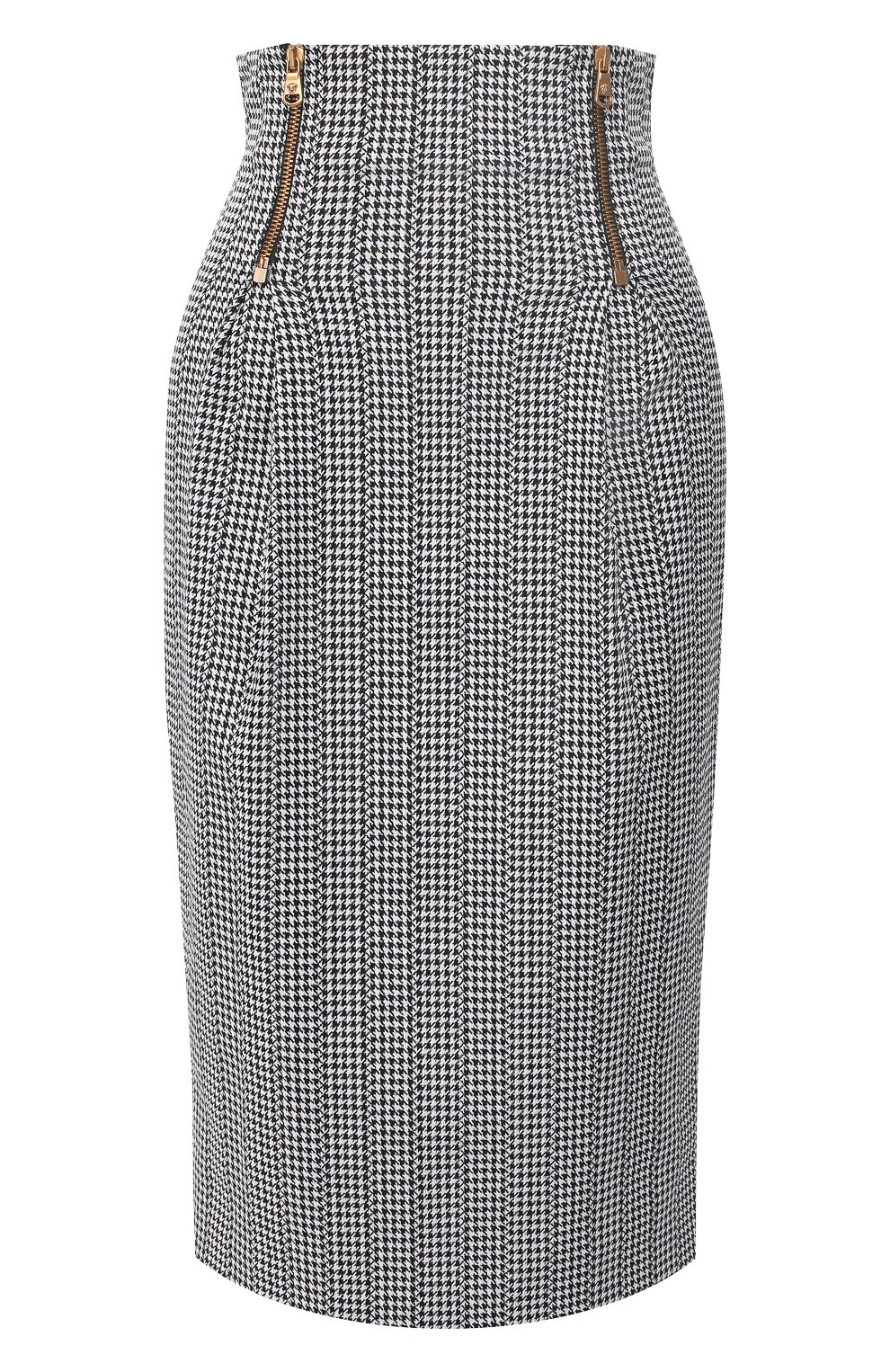 Хлопковая юбка VERSACE черно-белого цвета по цене 82550 руб., арт. A82183/A228558, фото 1 Хлопковая юбка VERSACE, арт. A82183/A228558, фото 1