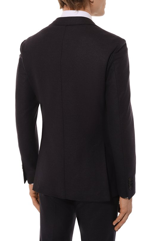 Пиджак из шерсти и хлопка Fradi Синий, фото 6