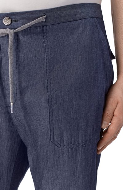 Хлопковые брюки MARCO PESCAROLO темно-синего цвета по цене 83700 руб., арт. BAIA/53J03, фото 5 Хлопковые брюки MARCO PESCAROLO, арт. BAIA/53J03, фото 5