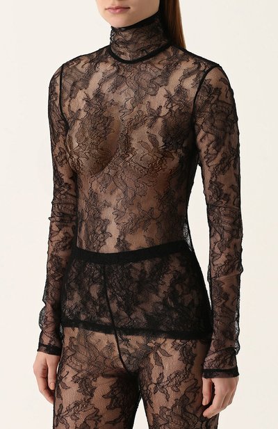 Кружевная прозрачная водолазка GUCCI, арт. 493616/XT519, фото 3