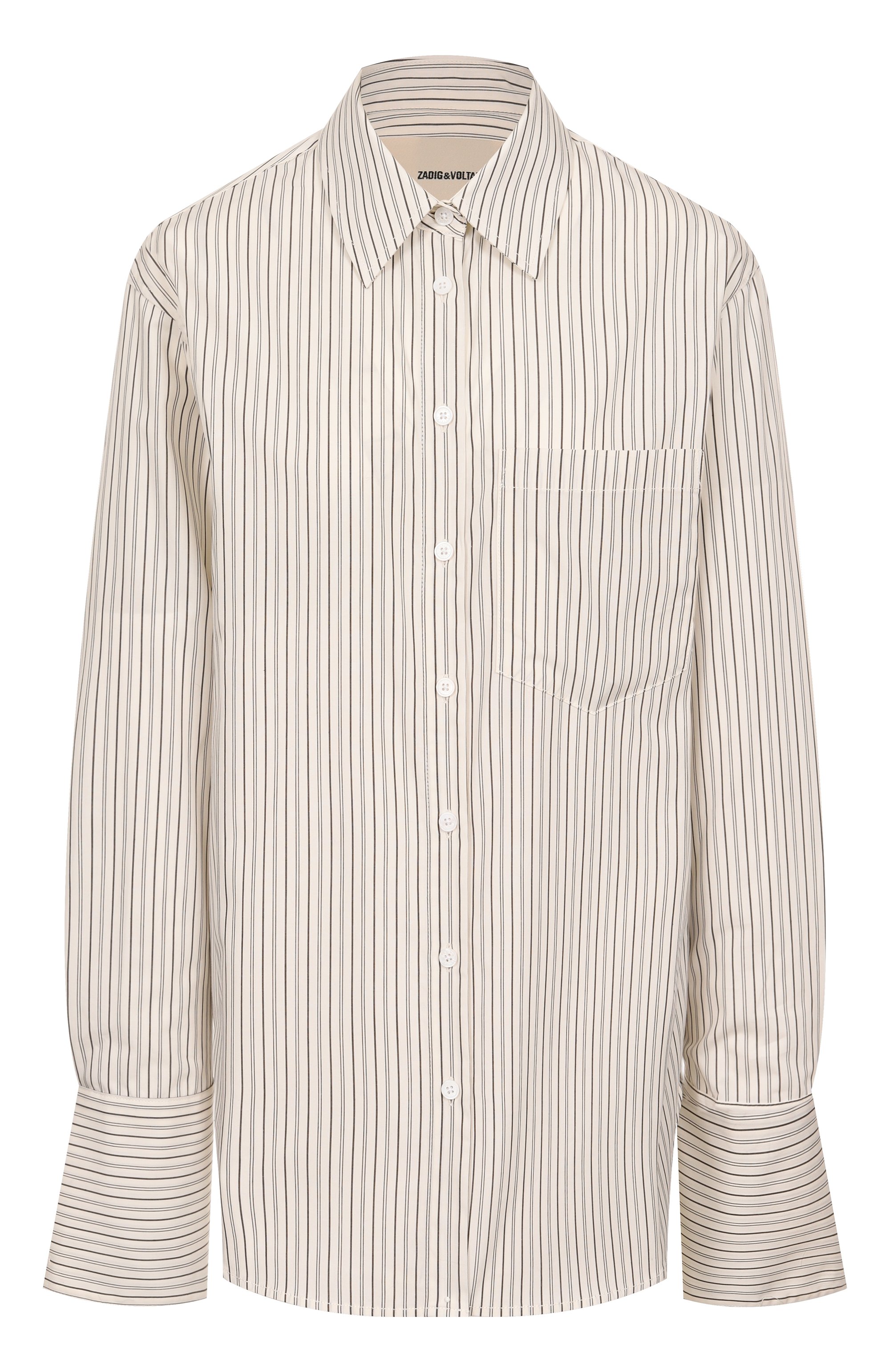 Хлопковая рубашка ZADIG AND VOLTAIRE, арт. WWSH02255, фото 1