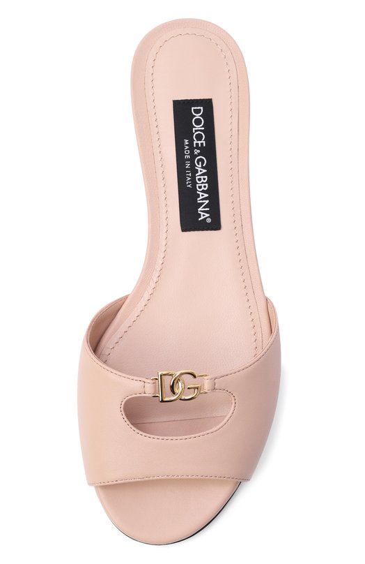Кожаные шлепанцы Bianca Dolce & Gabbana CQ0684/A1953 Бежевый  CQ0684/A1953 Фото 6