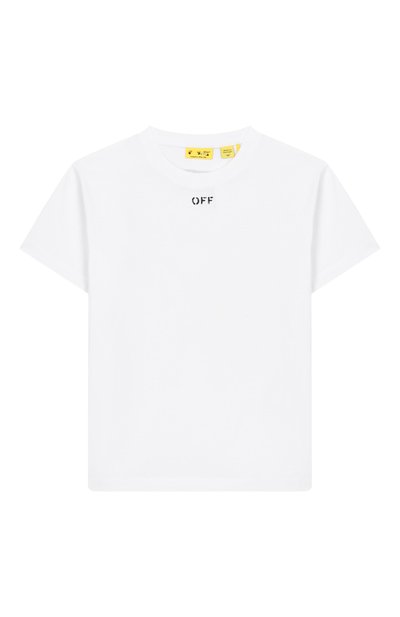 Хлопковая футболка OFF-WHITE, арт. 0BAA002S26JER006_001