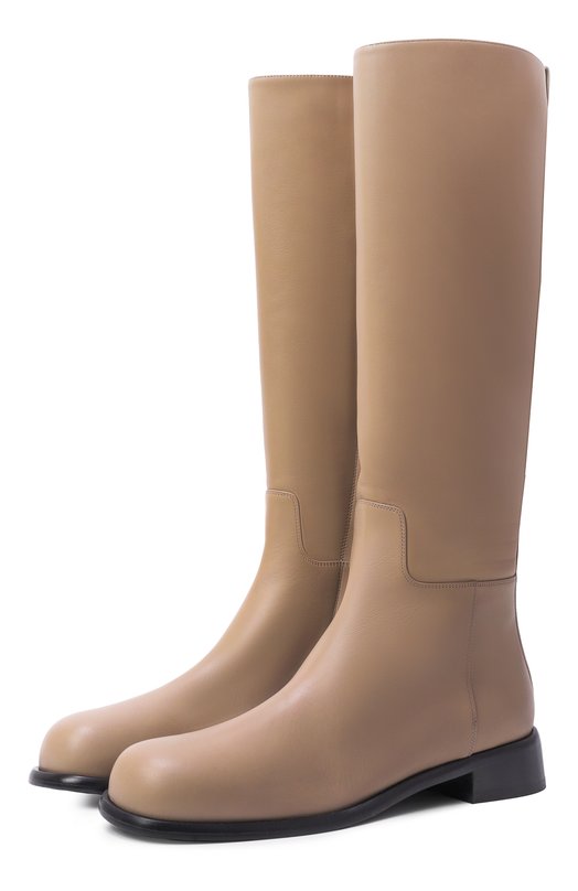 Кожаные сапоги Avenue 25 Sergio Rossi B15630/MMVN13 Бежевый B15630/MMVN13