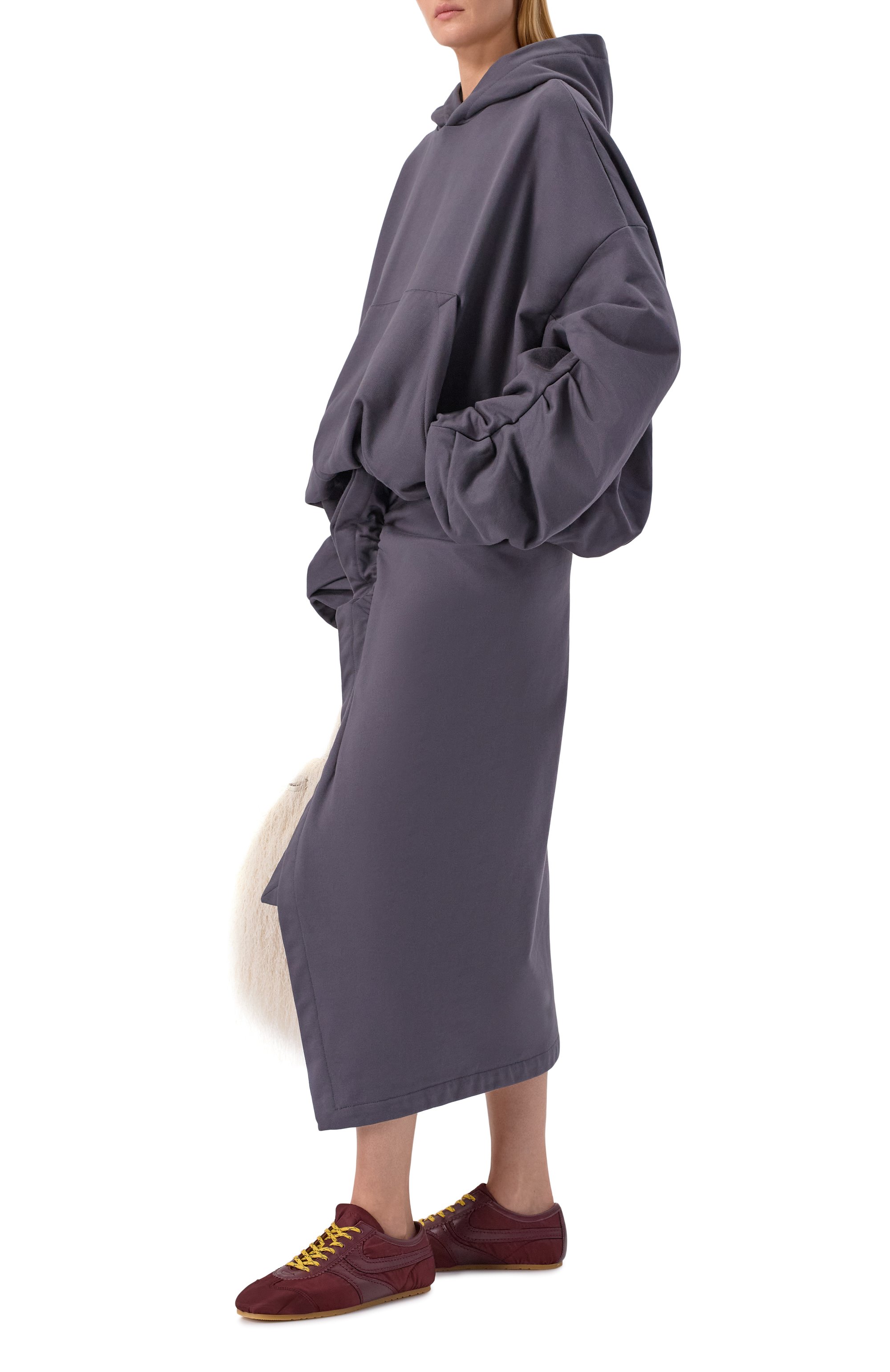 Комбинированные кеды DRIES VAN NOTEN бордового цвета по цене 61650 руб., арт. 252-011723-601, фото 3 Комбинированные кеды DRIES VAN NOTEN, арт. 252-011723-601, фото 3