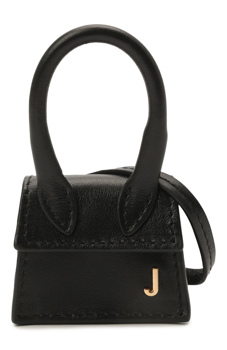 Женская сумка le petit chiquito JACQUEMUS черного цвета, арт. 211SL01/300990 | Фото 5 (Материал: Натуральная кожа; Ремень/цепочка: На ремешке; Размер: mini; Сумки-технические: Сумки через плечо; Драгоценные камни: Проставлено; Материал сплава: Проставлено)