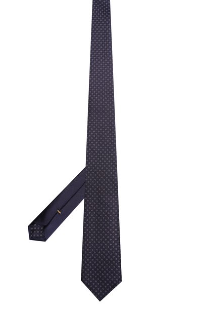 Шелковый галстук CANALI темно-синего цвета по цене 51500 руб., арт. 96/HJ04746, фото 3 Шелковый галстук CANALI, арт. 96/HJ04746, фото 3