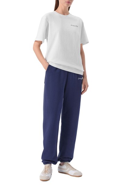 Хлопковая футболка SPORTY AND RICH белого цвета по цене 12150 руб., арт. T011975325WH01, фото 2 Хлопковая футболка SPORTY AND RICH, арт. T011975325WH01, фото 2