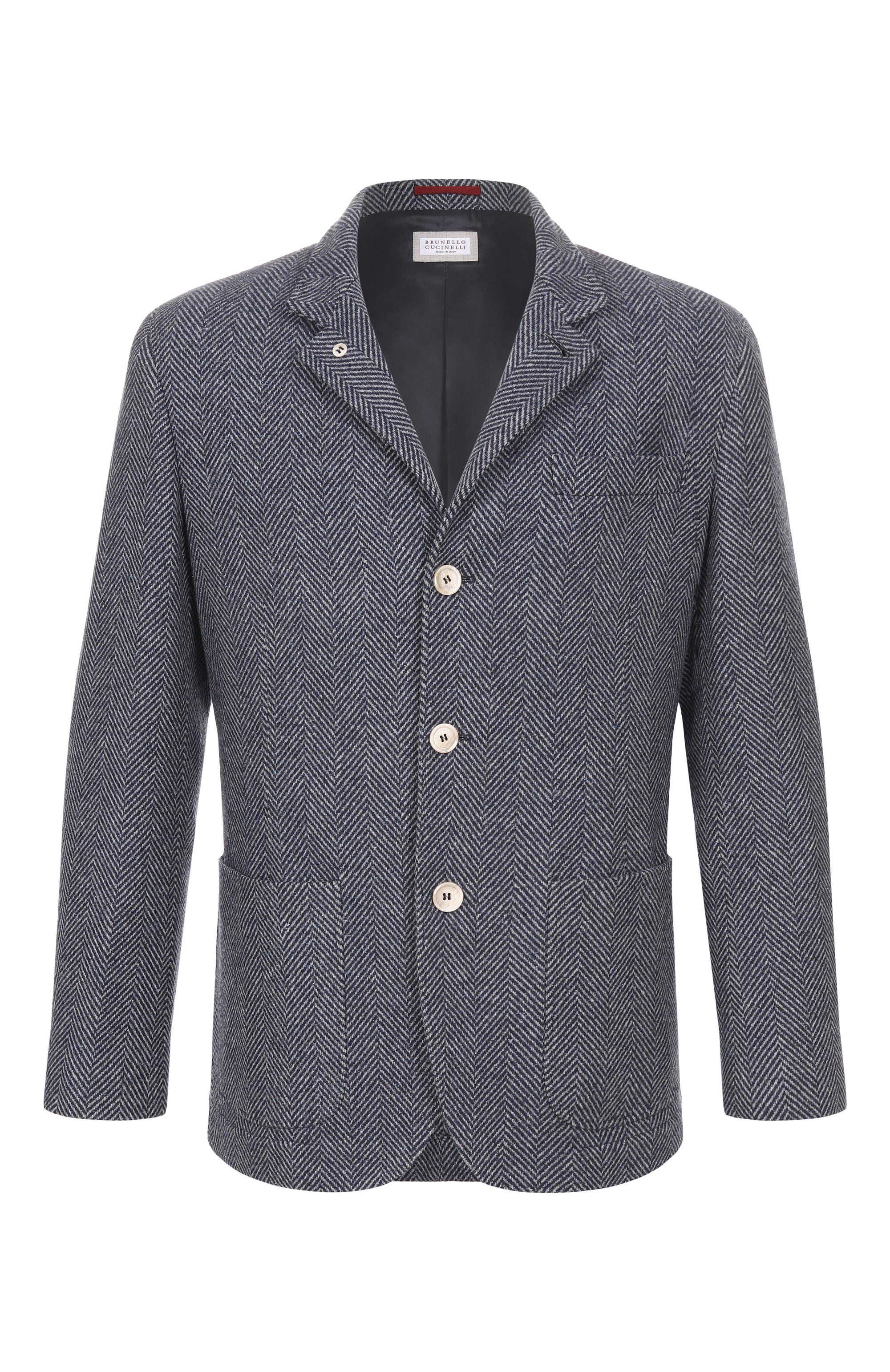 Куртка из шерсти и шелка BRUNELLO CUCINELLI синего цвета по цене 416500 руб., арт. MY4436265, фото 1 Куртка из шерсти и шелка BRUNELLO CUCINELLI, арт. MY4436265, фото 1