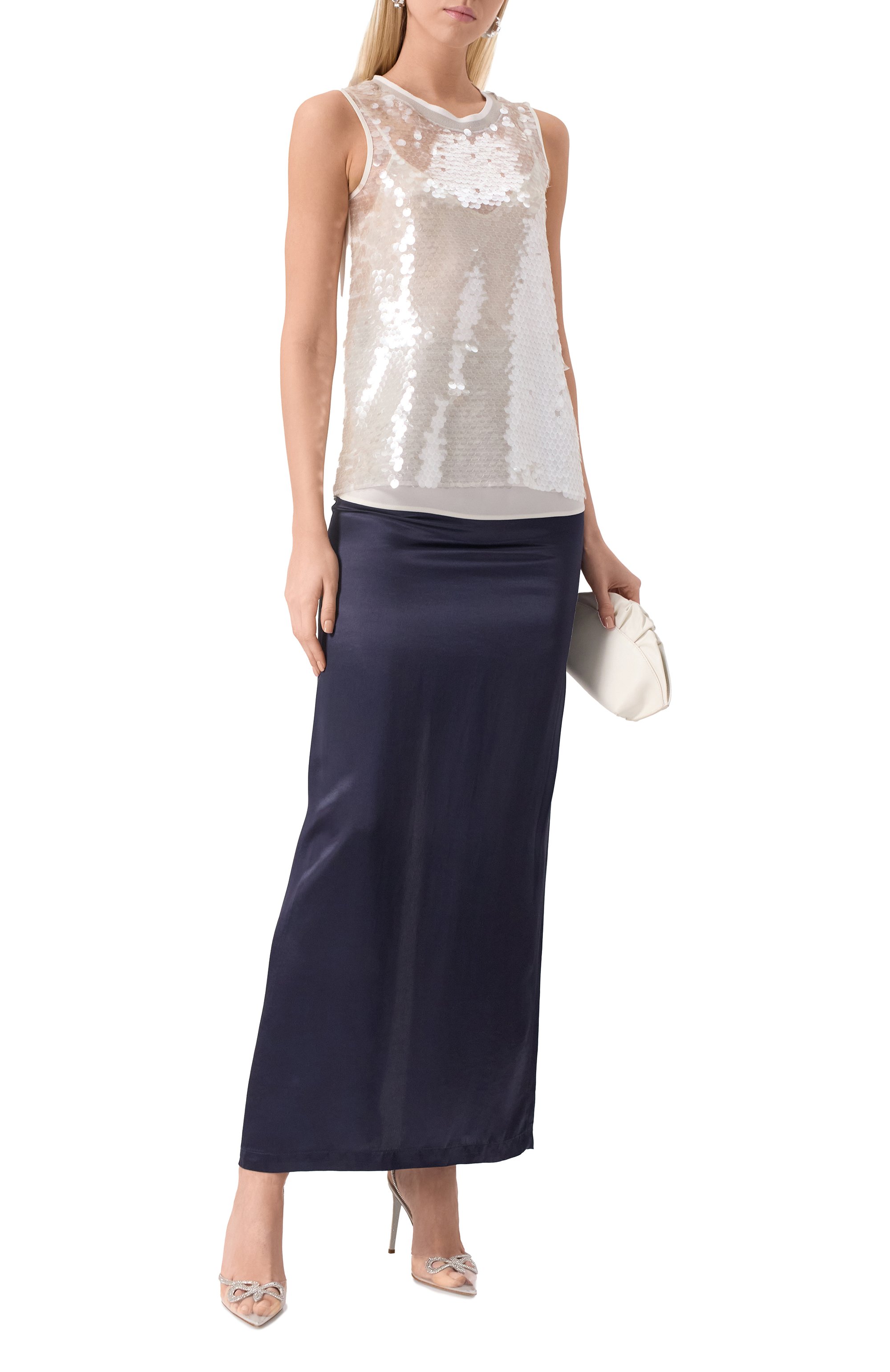 Топ с отделкой пайетками LORENA ANTONIAZZI, арт. P2579TS01F/4868, фото 2