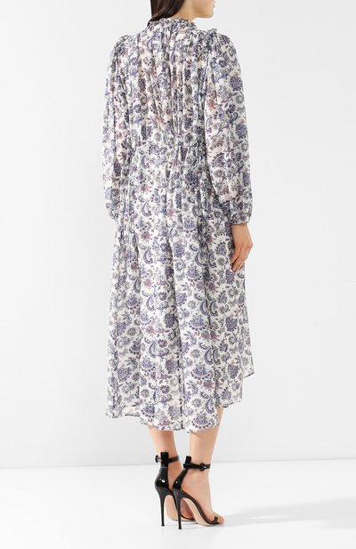 Шелковое платье ISABEL MARANT бежевого цвета по цене 103000 руб., арт. R01300-19P027I/N0RJA, фото 4 Шелковое платье ISABEL MARANT, арт. R01300-19P027I/N0RJA, фото 4