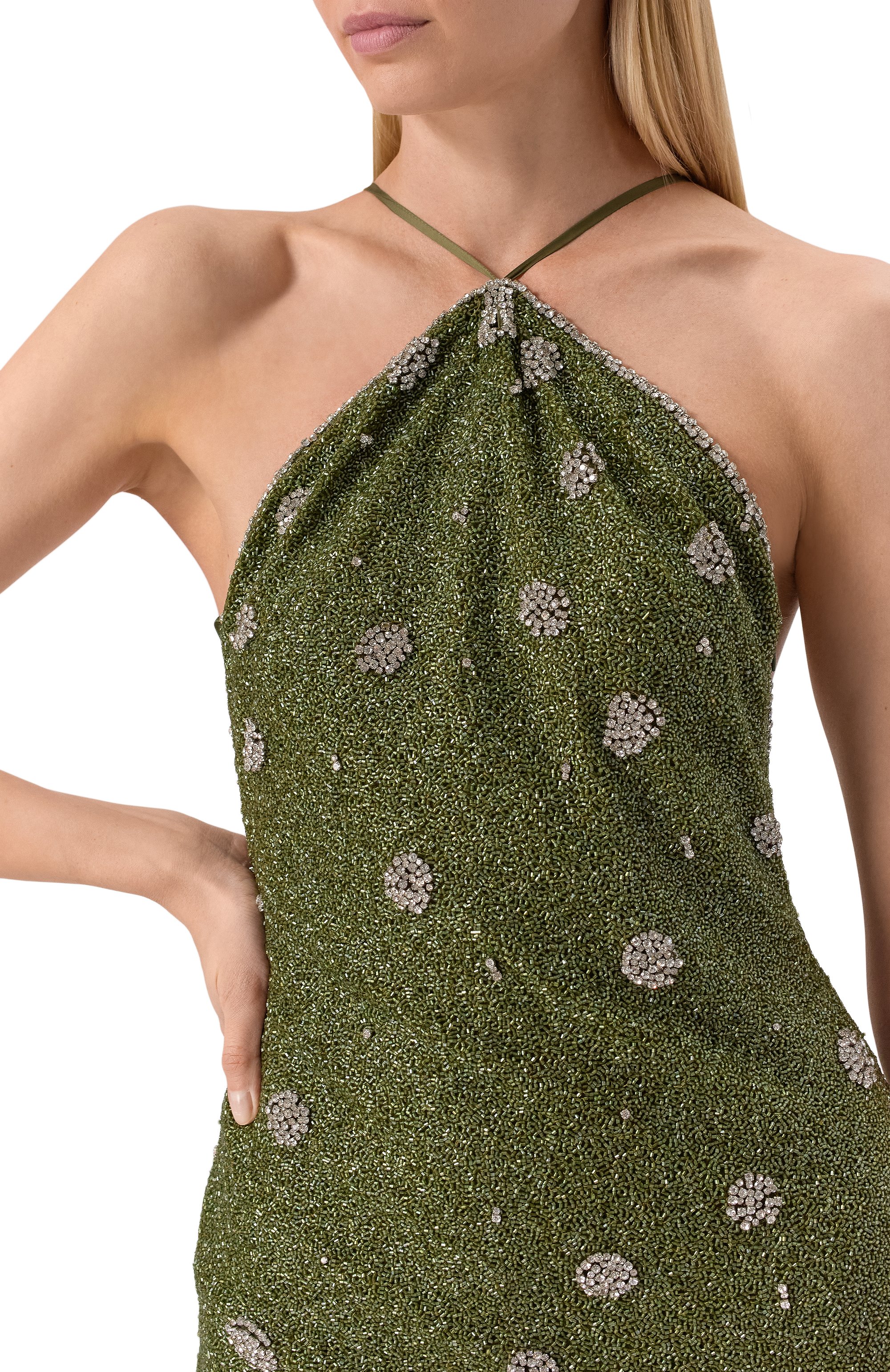 Платье с отделкой бисером GIUSEPPE DI MORABITO, арт. 04SSLD152 04468, фото 5