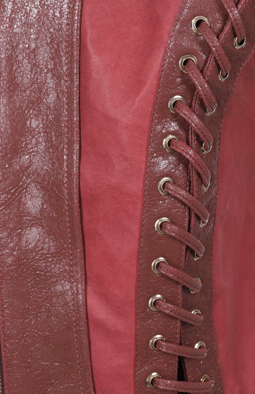 Кожаная куртка Blumarine P54 4L064W Бордовый  P54 4L064W Фото 7