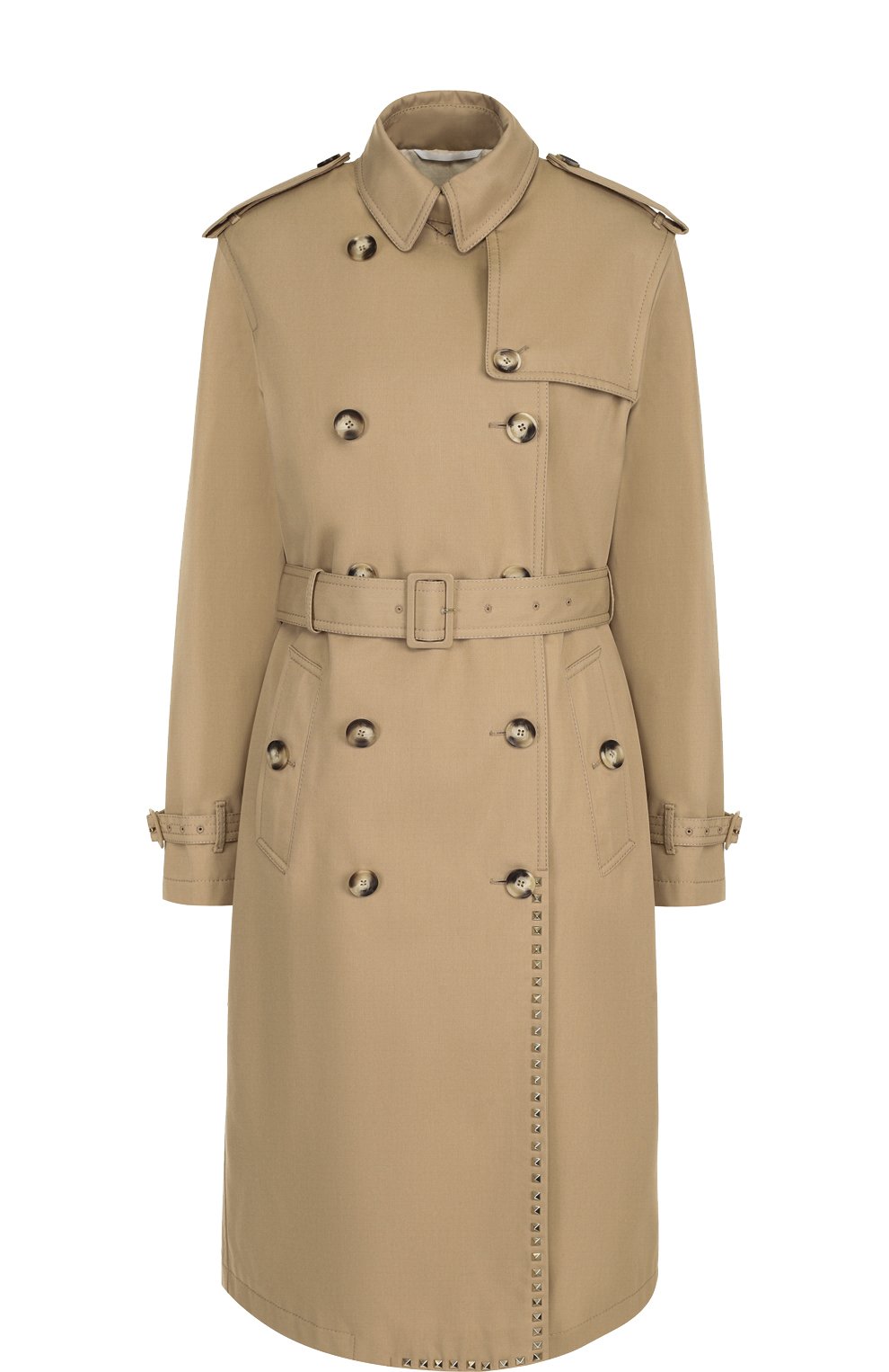 Однотонный двубортный тренч с поясом и погонами VALENTINO, арт. PB3CA169/2PQ, фото 1