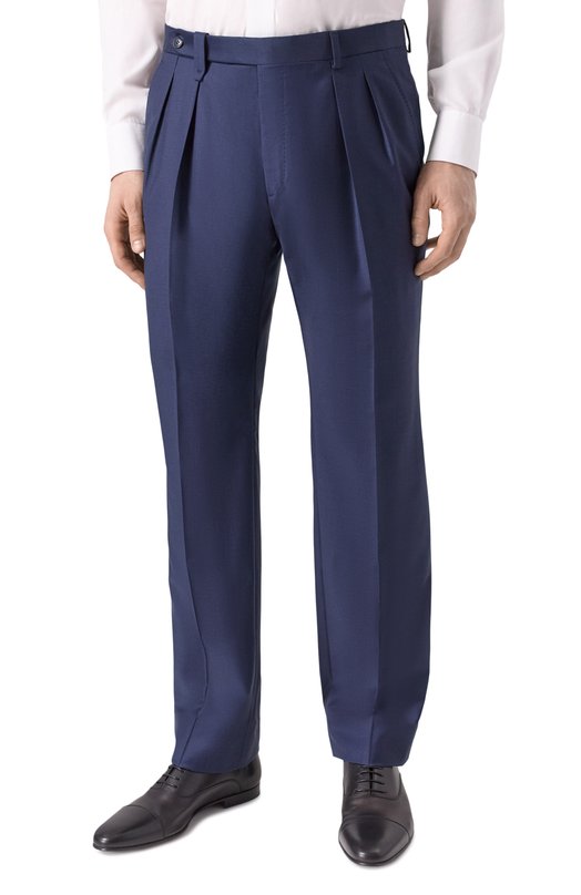 Шерстяные брюки Brioni RP3I0L-P1A0X Синий  RP3I0L-P1A0X Фото 3