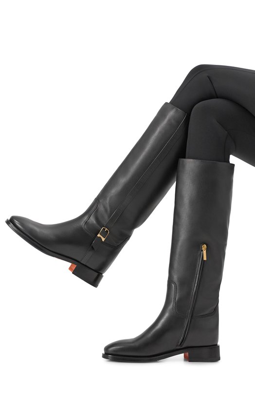 Кожаные сапоги Santoni WSHG71827BJ2HLGA Чёрный  WSHG71827BJ2HLGA Фото 2
