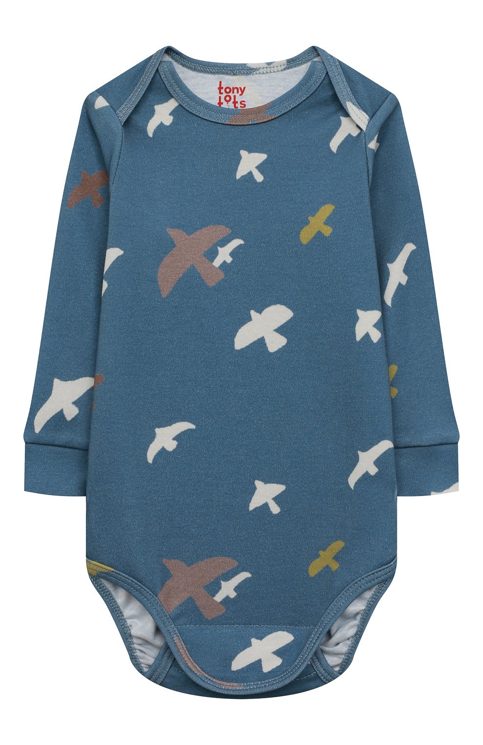 Хлопковое боди TONY TOTS синего цвета по цене 2790 руб., арт. B001MF, фото 1 Хлопковое боди TONY TOTS, арт. B001MF, фото 1