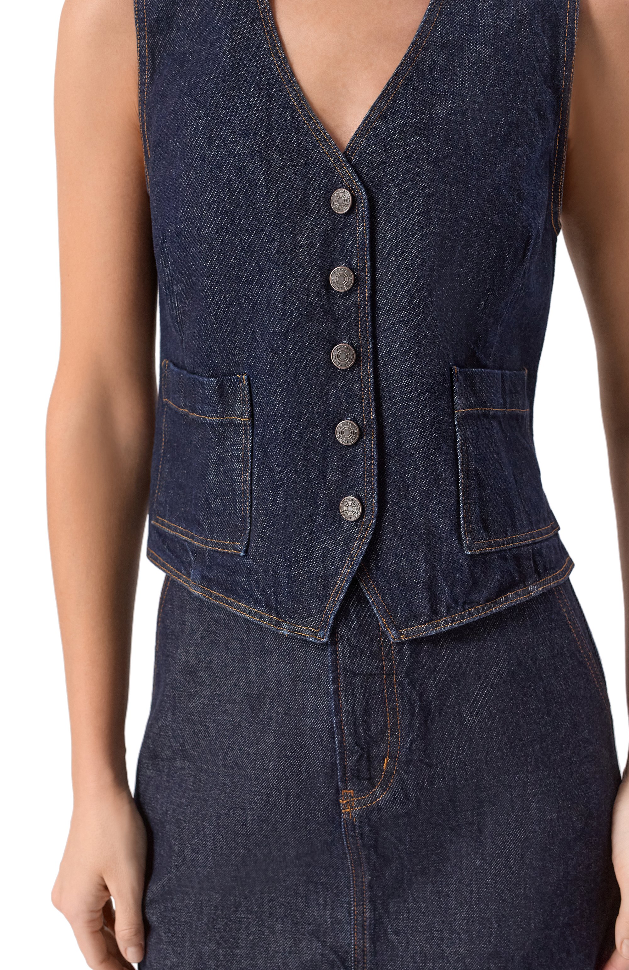 Джинсовый жилет FRAME DENIM, арт. 7044105/THE DENIM VEST, фото 5