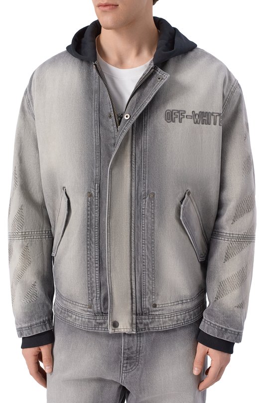Джинсовая куртка Off-White 0MYE09MS26DEN002 Серый  0MYE09MS26DEN002 Фото 3