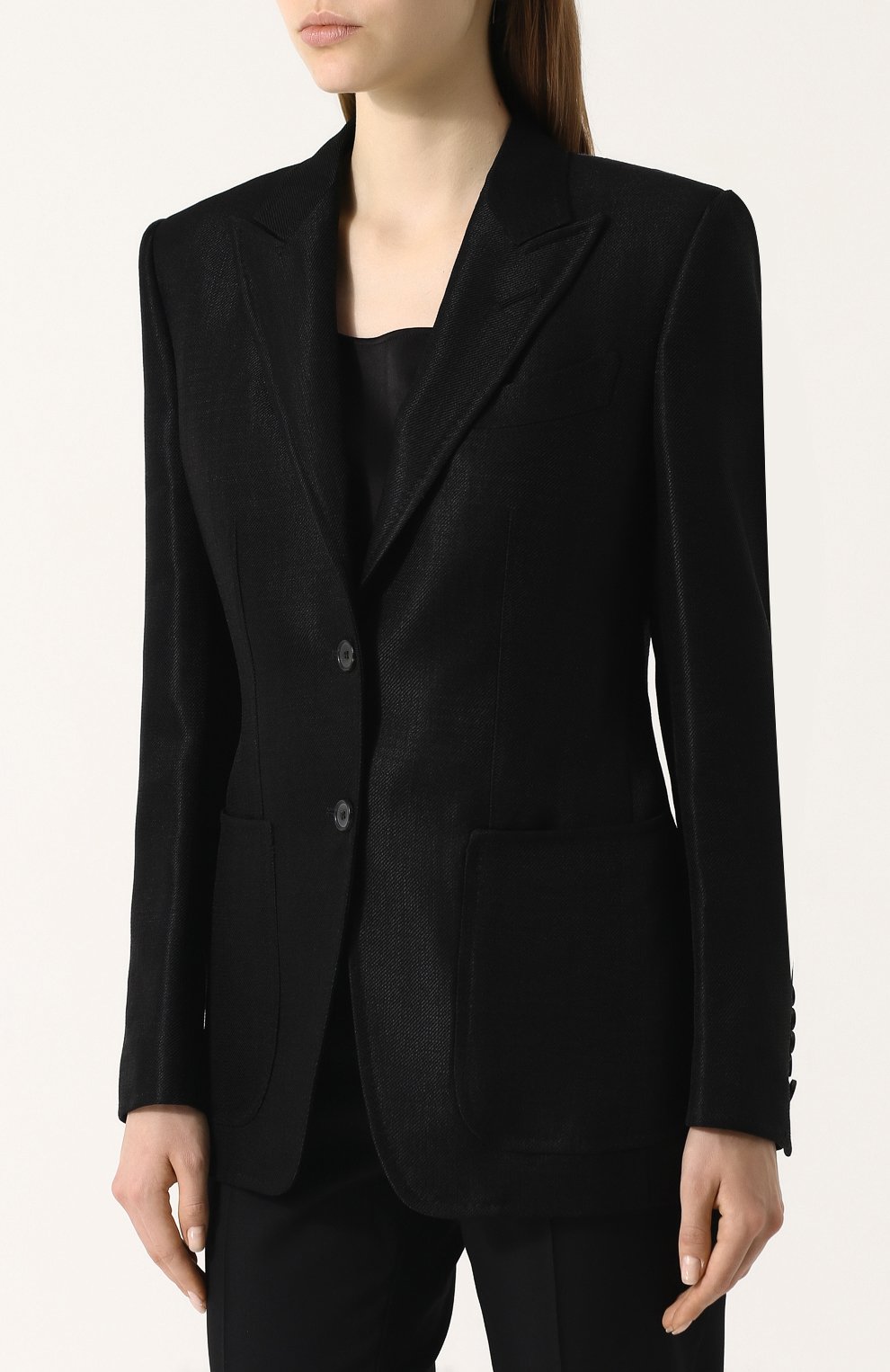 Приталенный однотонный жакет из вискозы TOM FORD, арт. GI2485-FAX319, фото 3