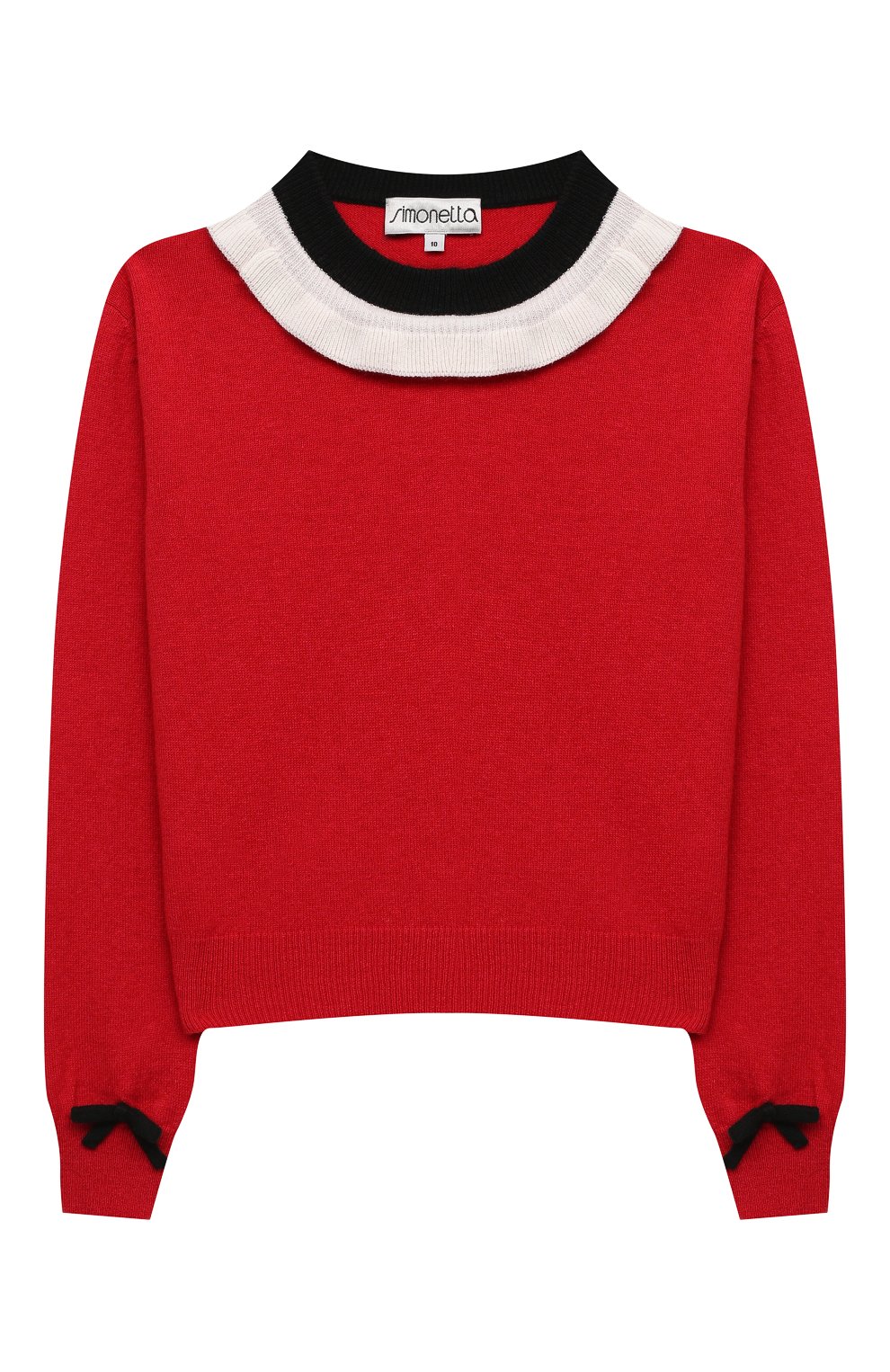 Пуловер SIMONETTA красного цвета по цене 13150 руб., арт. 1N9510/NF190/10-14+, фото 1 Пуловер SIMONETTA, арт. 1N9510/NF190/10-14+, фото 1