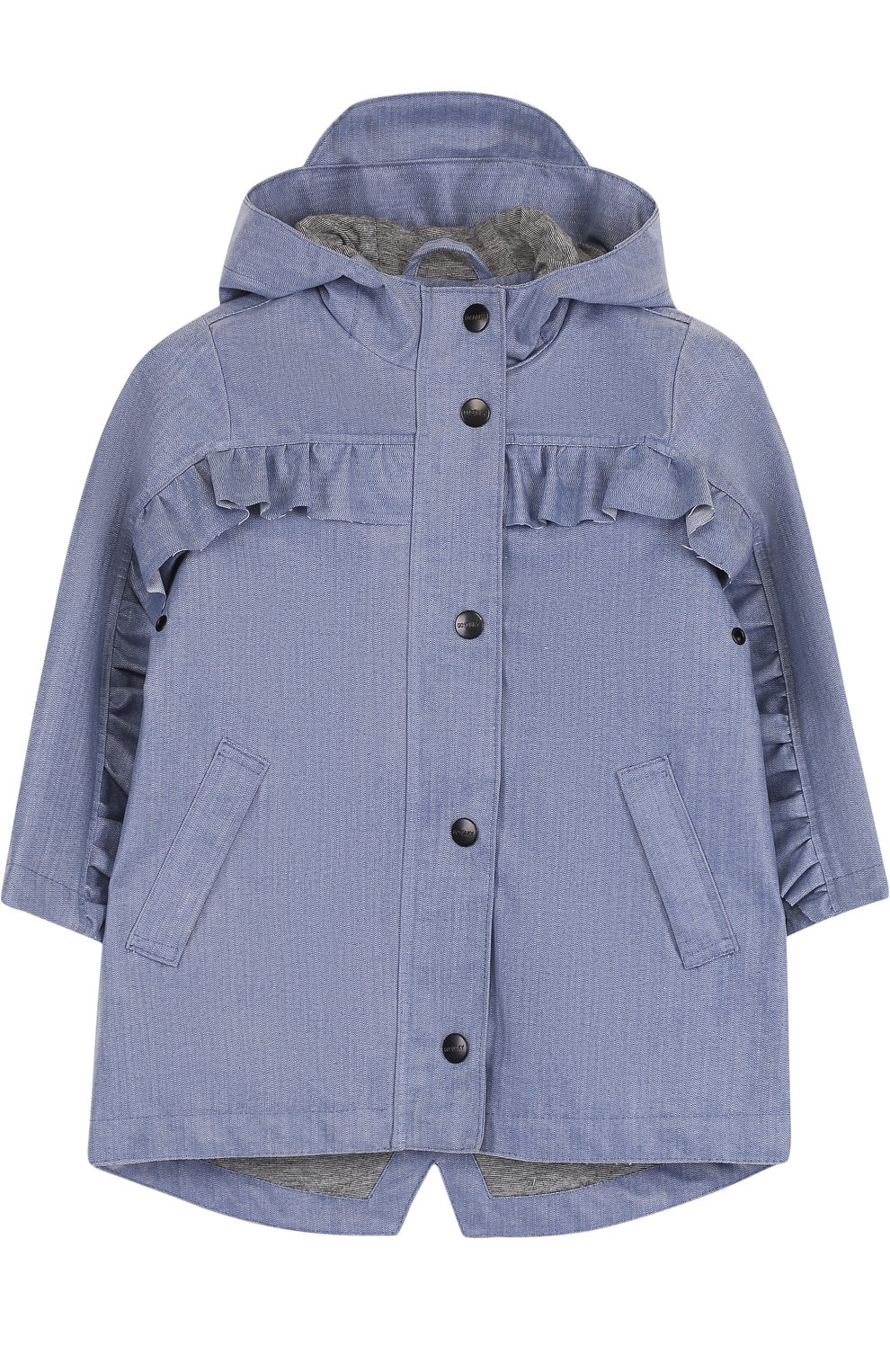 Дождевик с капюшоном и оборками GOSOAKY, арт. 181.101.239/C0ATED DENIM, фото 1