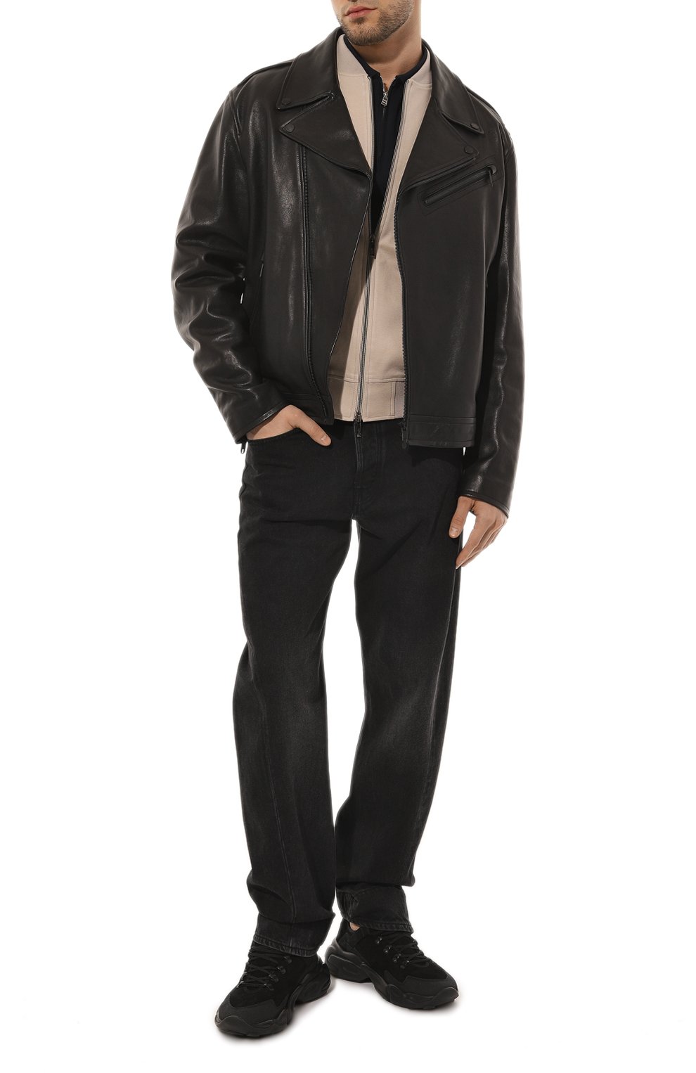 Кожаные кроссовки  JIL SANDER, арт. J50WS0014/P5294, фото 2