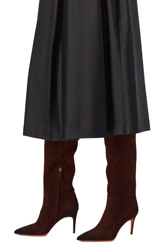 Замшевые сапоги Santoni WSIG71836HI2SAEA Коричневый  WSIG71836HI2SAEA Фото 3