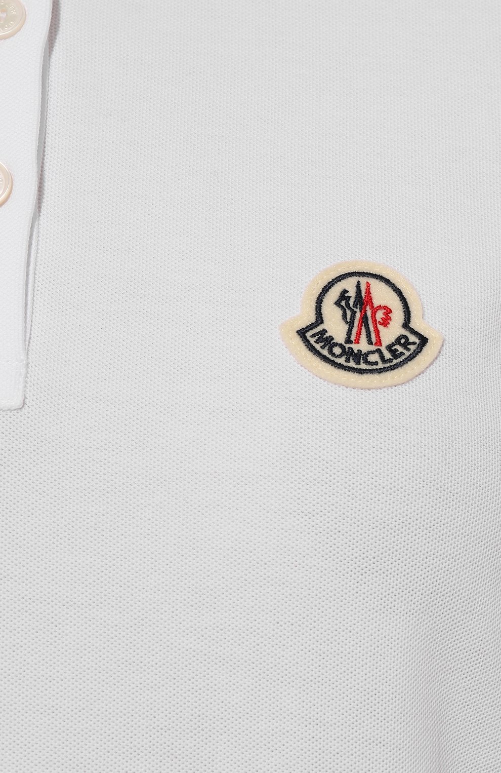 Хлопковое поло MONCLER белого цвета по цене 27200 руб., арт. 8A000-05-84720, фото 5 Хлопковое поло MONCLER, арт. 8A000-05-84720, фото 5