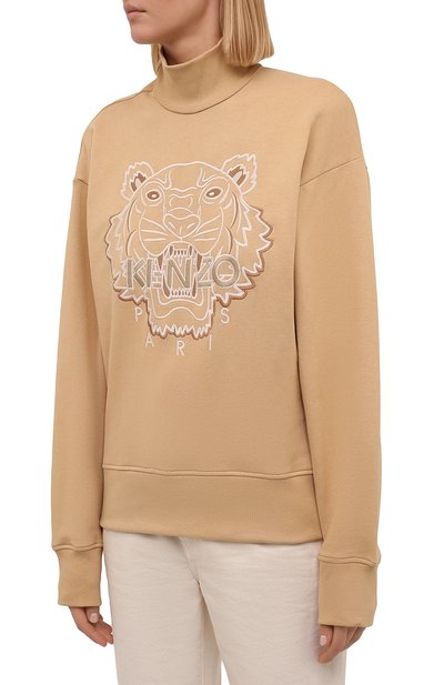 Хлопковый свитшот KENZO бежевого цвета по цене 33050 руб., арт. FB62SW6384XH, фото 3 Хлопковый свитшот KENZO, арт. FB62SW6384XH, фото 3
