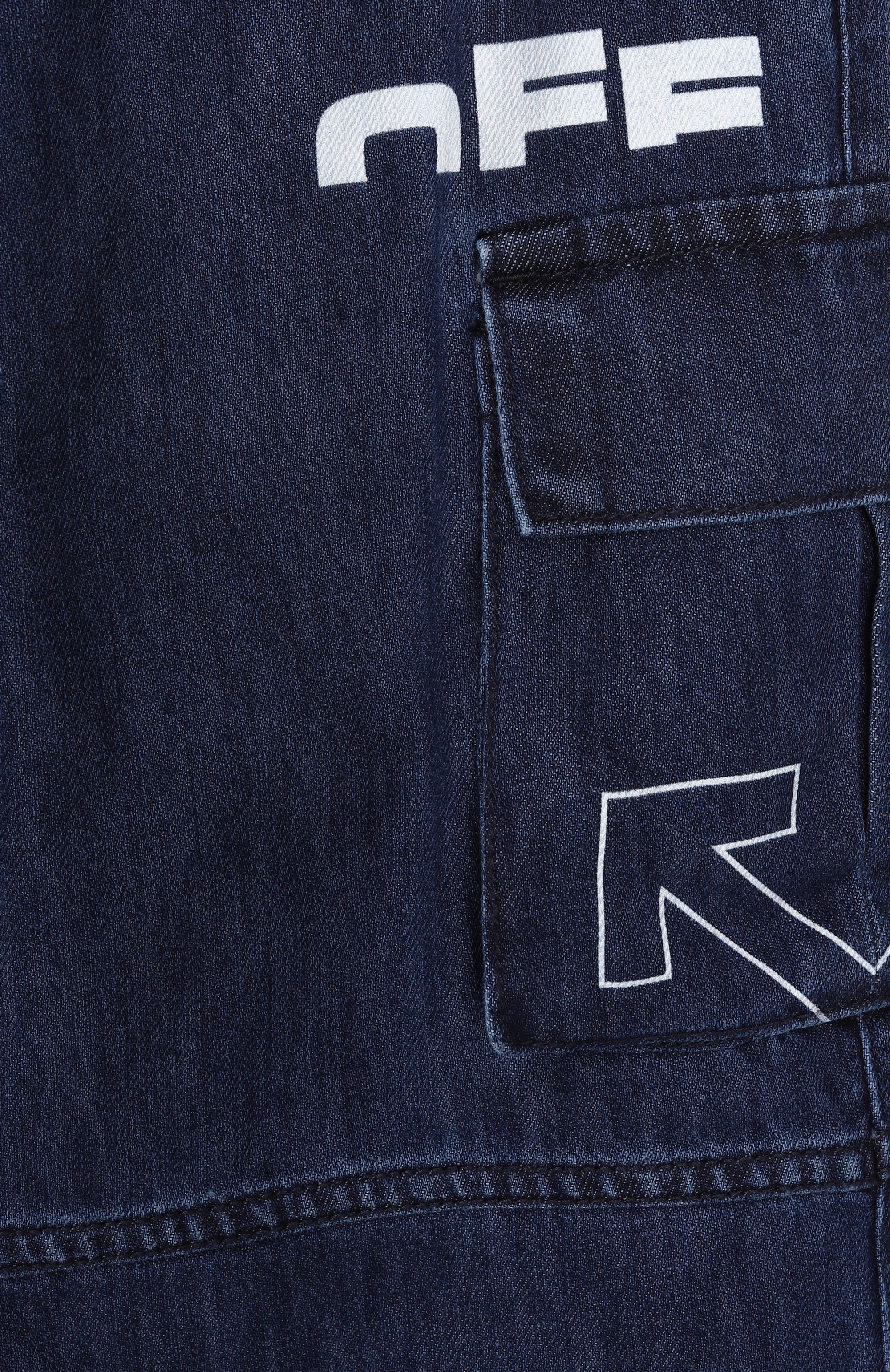 Джинсы OFF-WHITE темно-синего цвета по цене 32050 руб., арт. 0BYB002F25DEN001/4-12, фото 3 Джинсы OFF-WHITE, арт. 0BYB002F25DEN001/4-12, фото 3