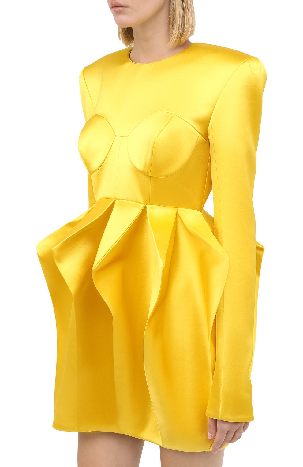 Атласное платье BALMAIN, арт. UF16294/V118, фото 3