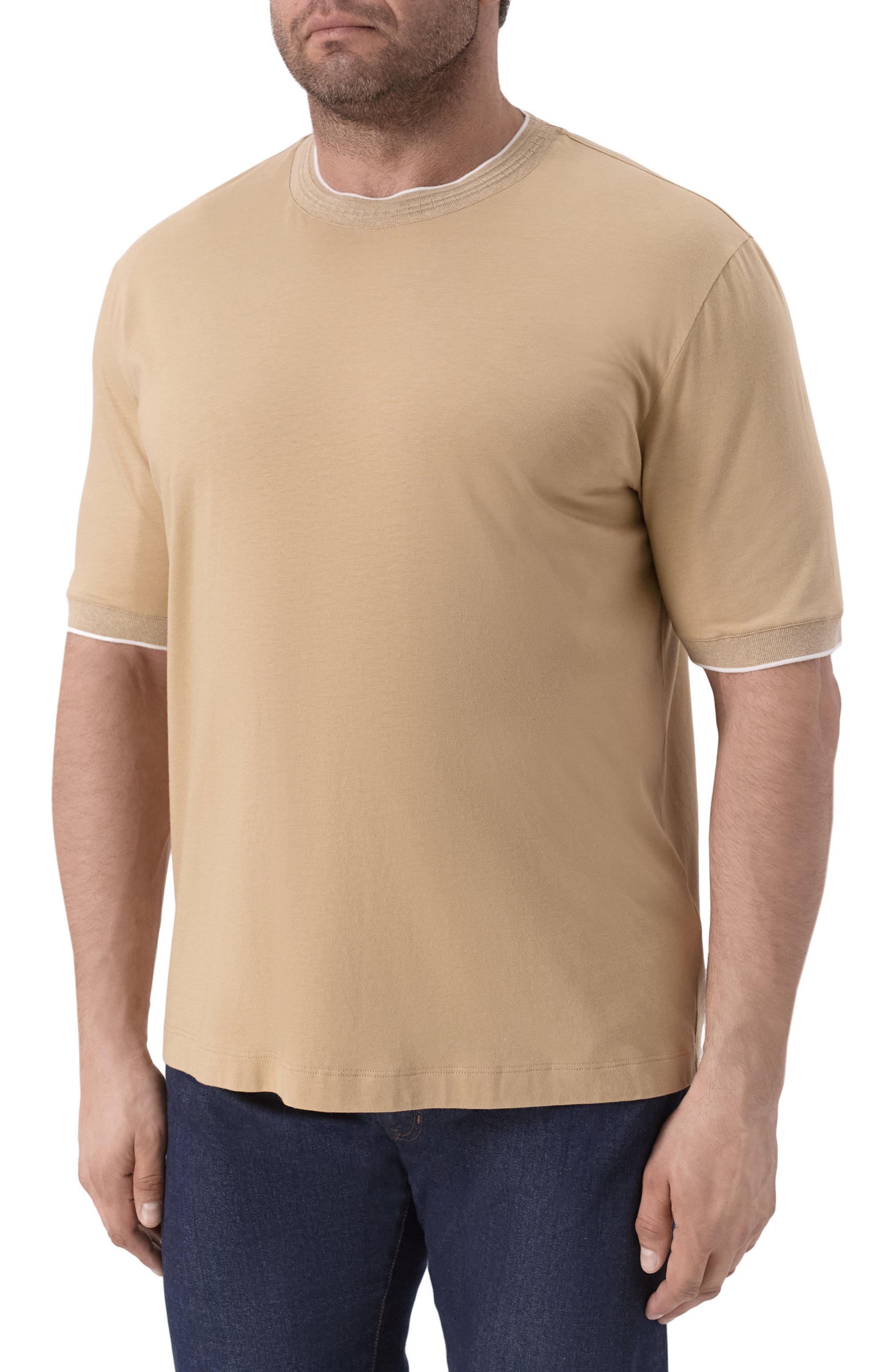 Футболка из хлопка и лиоцелла CANALI, арт. T0866B/MJ02241, фото 3