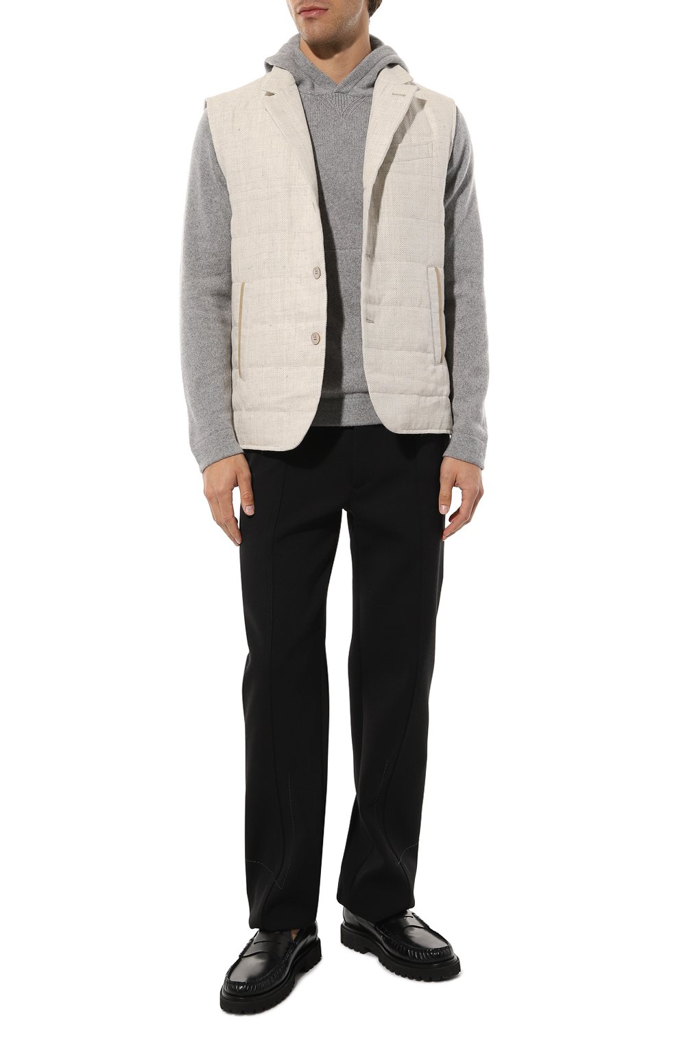 Кашемировое худи DANIELE FIESOLI серого цвета по цене 42350 руб., арт. WS3436, фото 2 Кашемировое худи DANIELE FIESOLI, арт. WS3436, фото 2