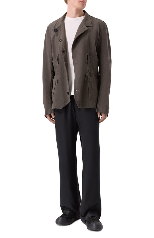 Двусторонний пиджак из вискозы и льна 139Dec SUT617-GRE-HEMP Зелёный  SUT617-GRE-HEMP Фото 2