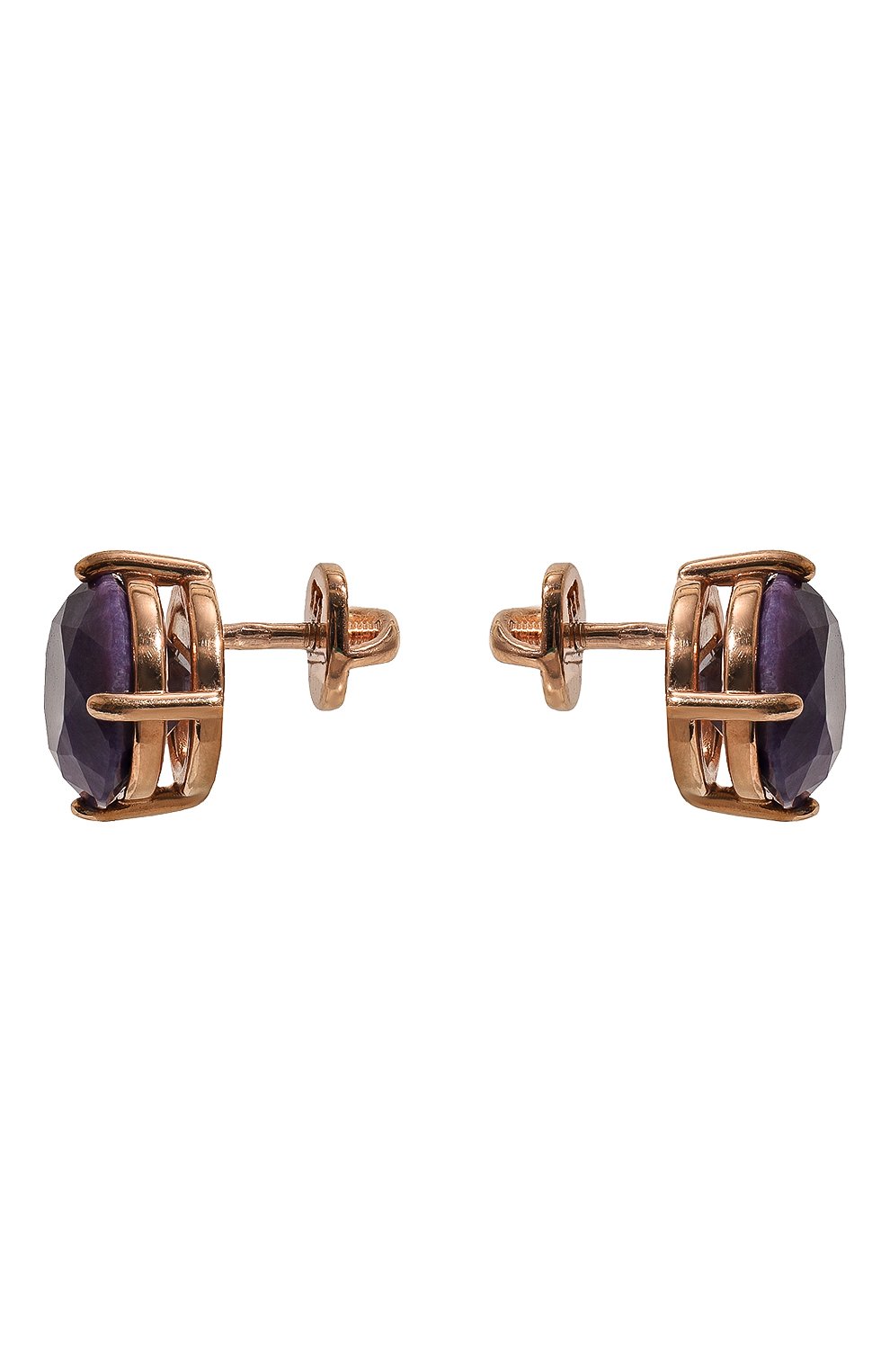 Серьги-пусеты cartoon с чароитами MOONKA фиолетового цвета по цене 25600 руб., арт. cr-er-chr, фото 3 Серьги-пусеты cartoon с чароитами MOONKA, арт. cr-er-chr, фото 3