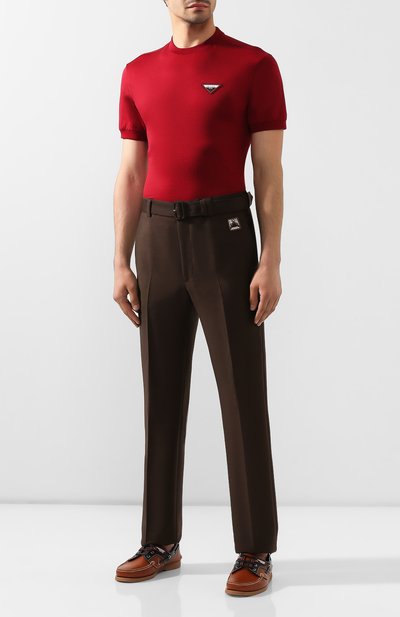 Кожаные топсайдеры PRADA, арт. 2EG269-3F3Y-F0L3R, фото 2