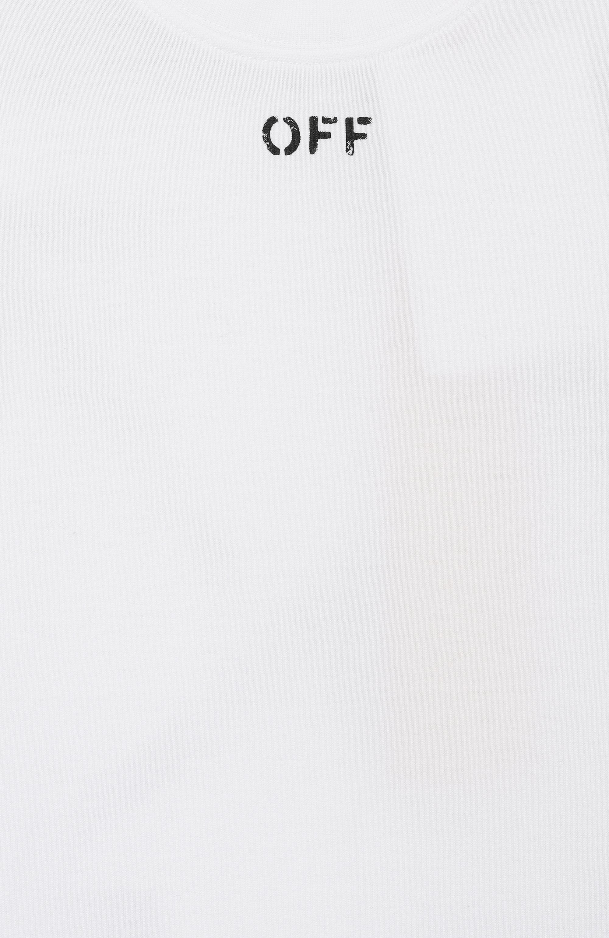 Хлопковая футболка OFF-WHITE, арт. 0BAA002S26JER006_001, фото 3