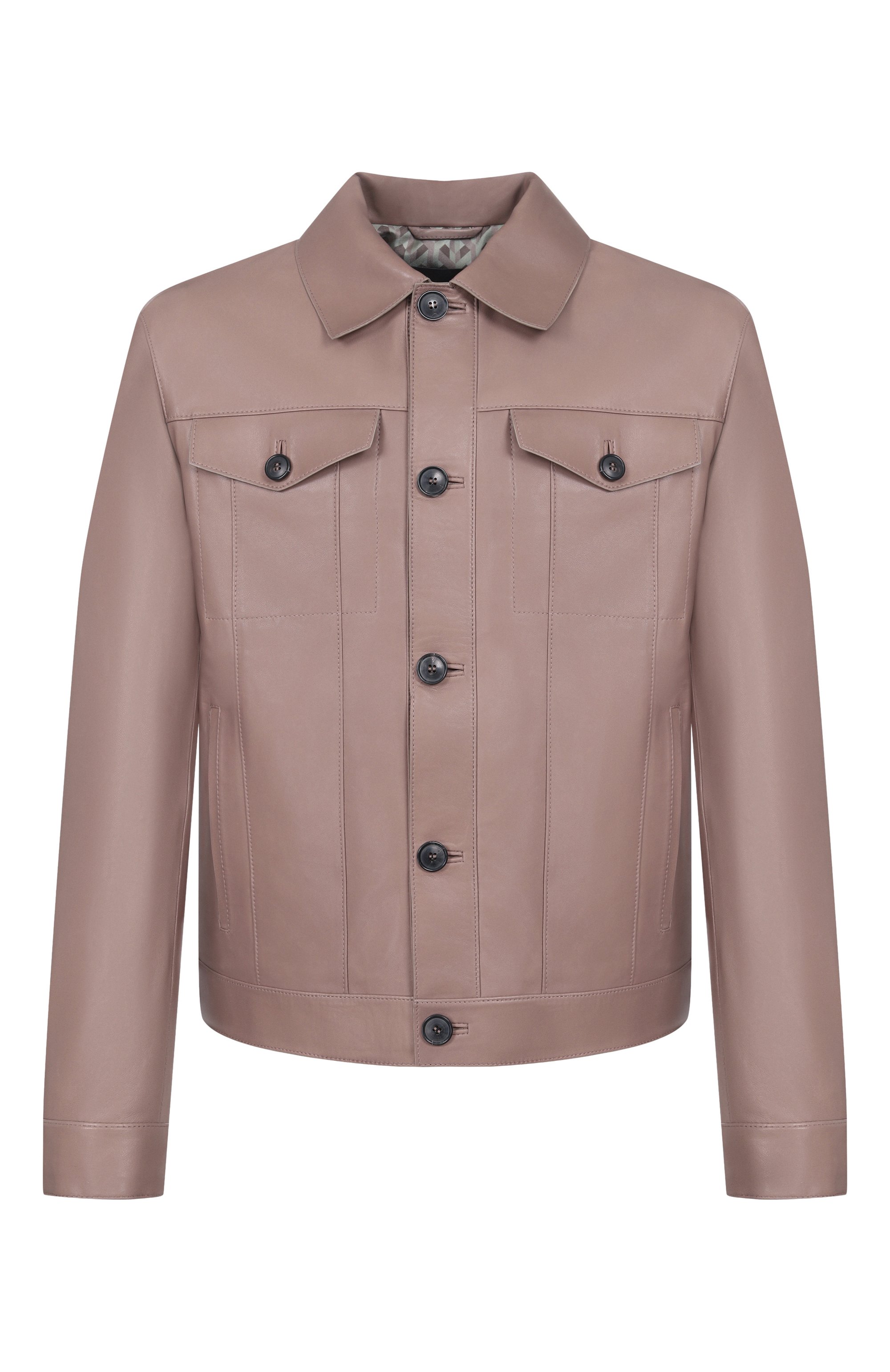 Кожаная куртка MVST темно-бежевого цвета по цене 256000 руб., арт. M26.2PM.L902/54411-NAPPA GRAND DELUX, фото 1 Кожаная куртка MVST, арт. M26.2PM.L902/54411-NAPPA GRAND DELUX, фото 1