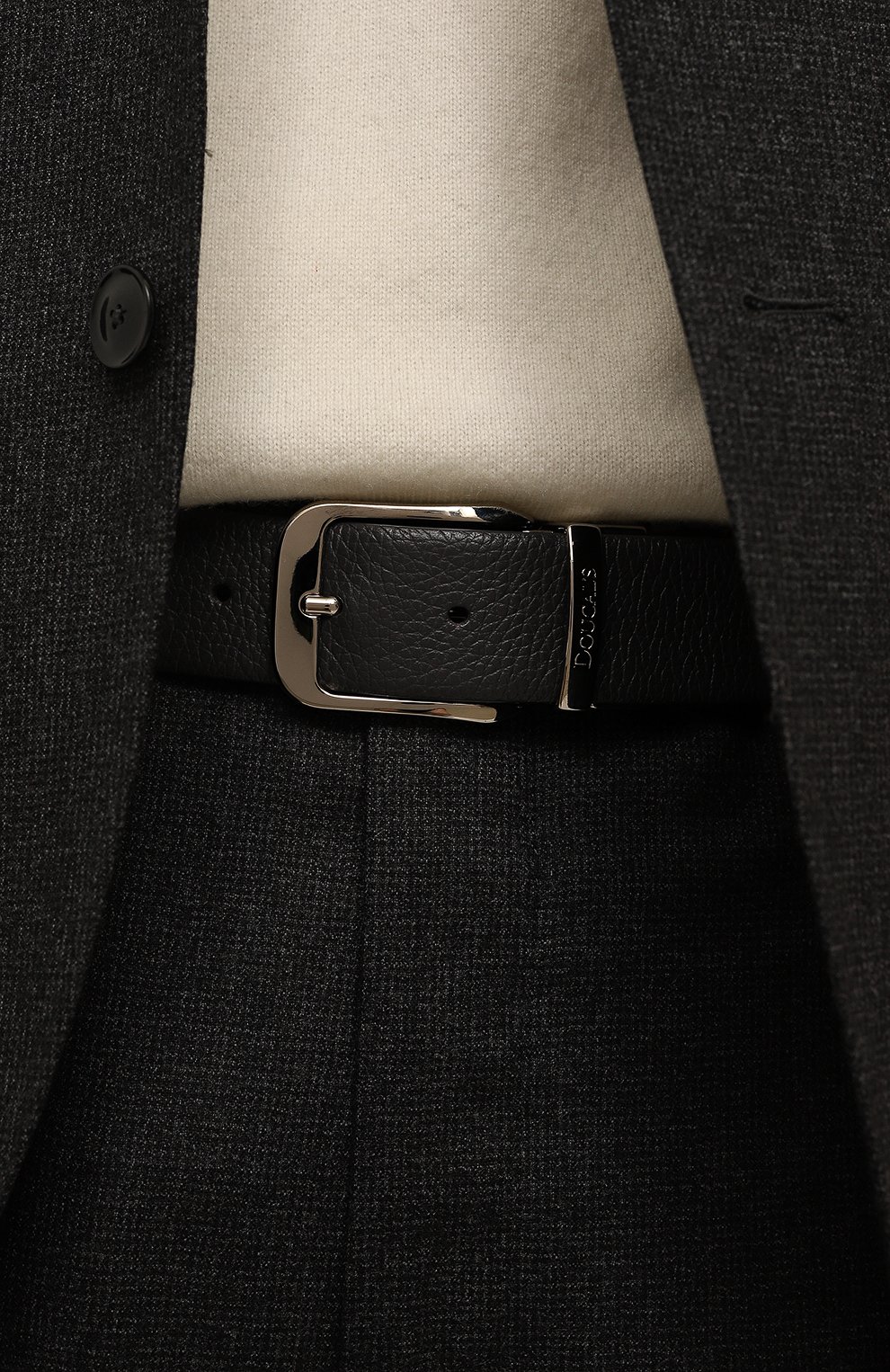 Двусторонний ремень DOUCAL'S темно-серого цвета по цене 27300 руб., арт. DC0026D0UBUF2359, фото 2 Двусторонний ремень DOUCAL'S, арт. DC0026D0UBUF2359, фото 2