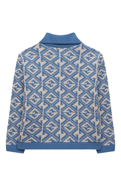 Кардиган из хлопка и шерсти GUCCI голубого цвета по цене 61850 руб., арт. 671172/XKB6G, фото 2 Кардиган из хлопка и шерсти GUCCI, арт. 671172/XKB6G, фото 2