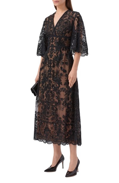 Платье из шелка и вискозы ELIE SAAB, арт. D1004NR26/TUL02, фото 2