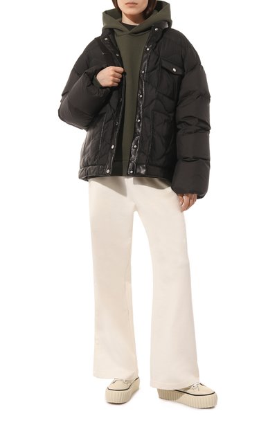 Хлопковое худи PANGAIA темно-зеленого цвета по цене 22950 руб., арт. RECYCLED COTTON HOODIE, фото 2 Хлопковое худи PANGAIA, арт. RECYCLED COTTON HOODIE, фото 2