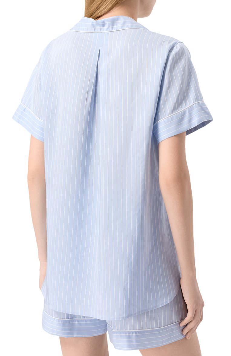 Женская пижама из вискозы и шелка ZIMMERLI голубого цвета, арт. 5149-11102 | Фото 4 (Нос: Не проставлено; Материал внешний: Вискоза)