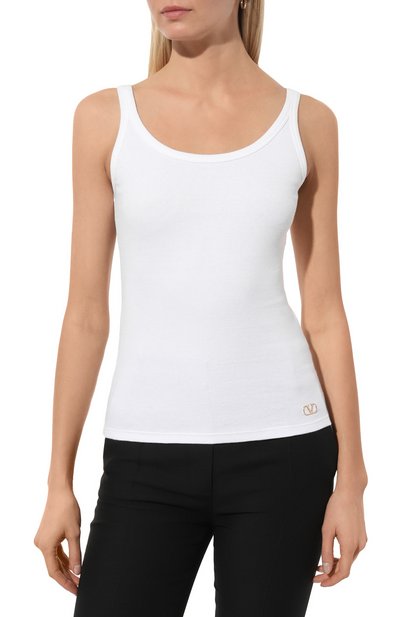 Хлопковая майка VALENTINO, арт. 3B3MC01C81J, фото 3